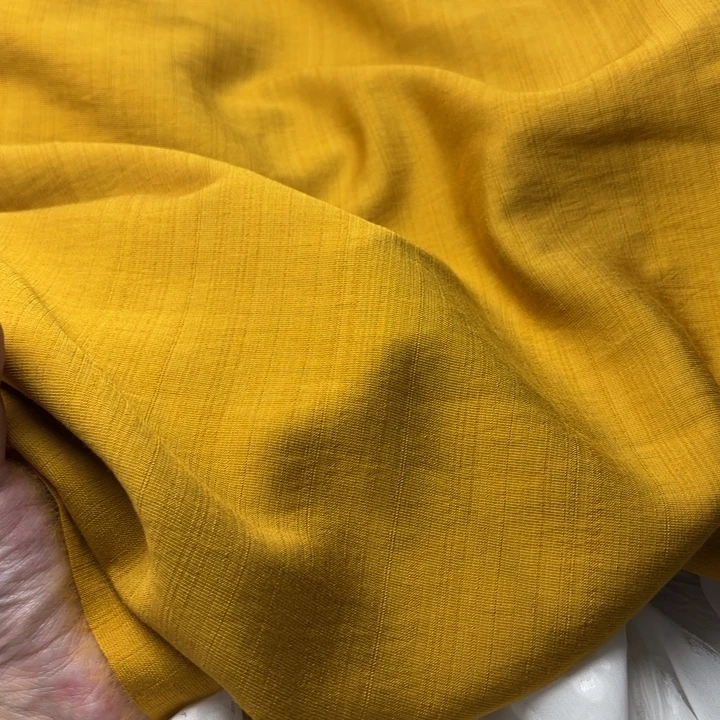 混纺棉姜黄色1米。