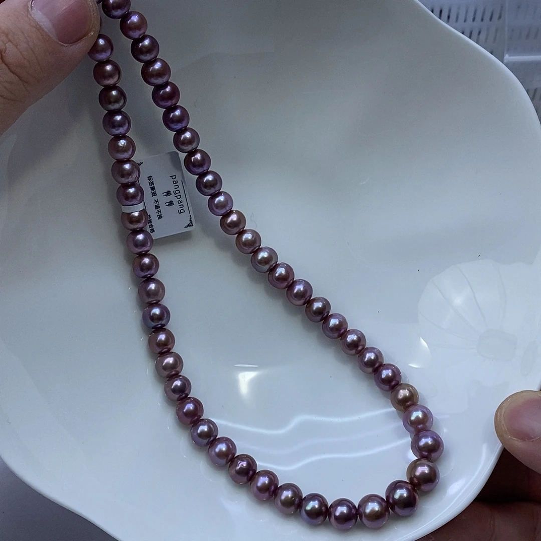 银S925镶嵌淡水珍珠颈饰