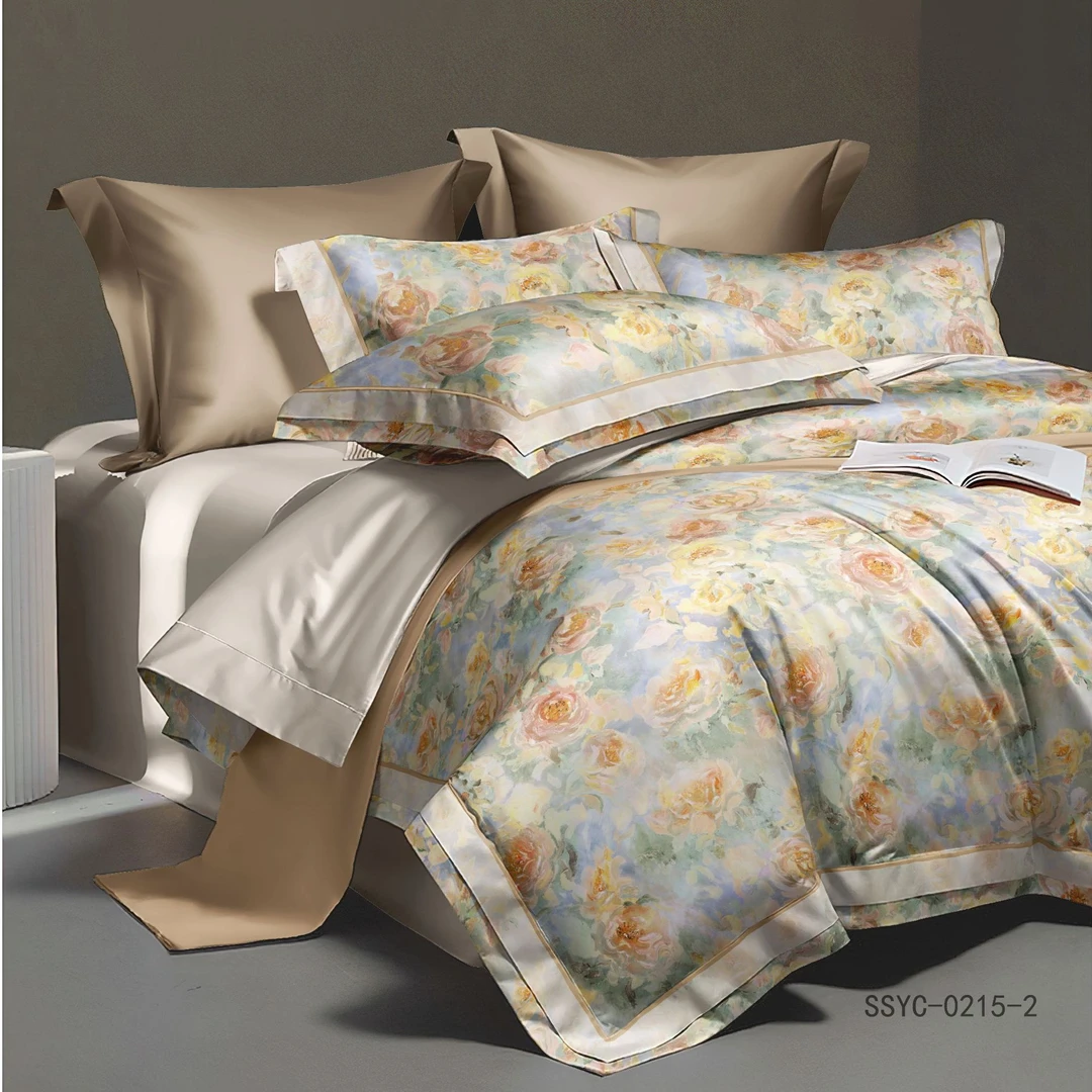 D2642 天然冷感凉席斜纹竹纤维三件套 花漾梦境-绿240*250夏季