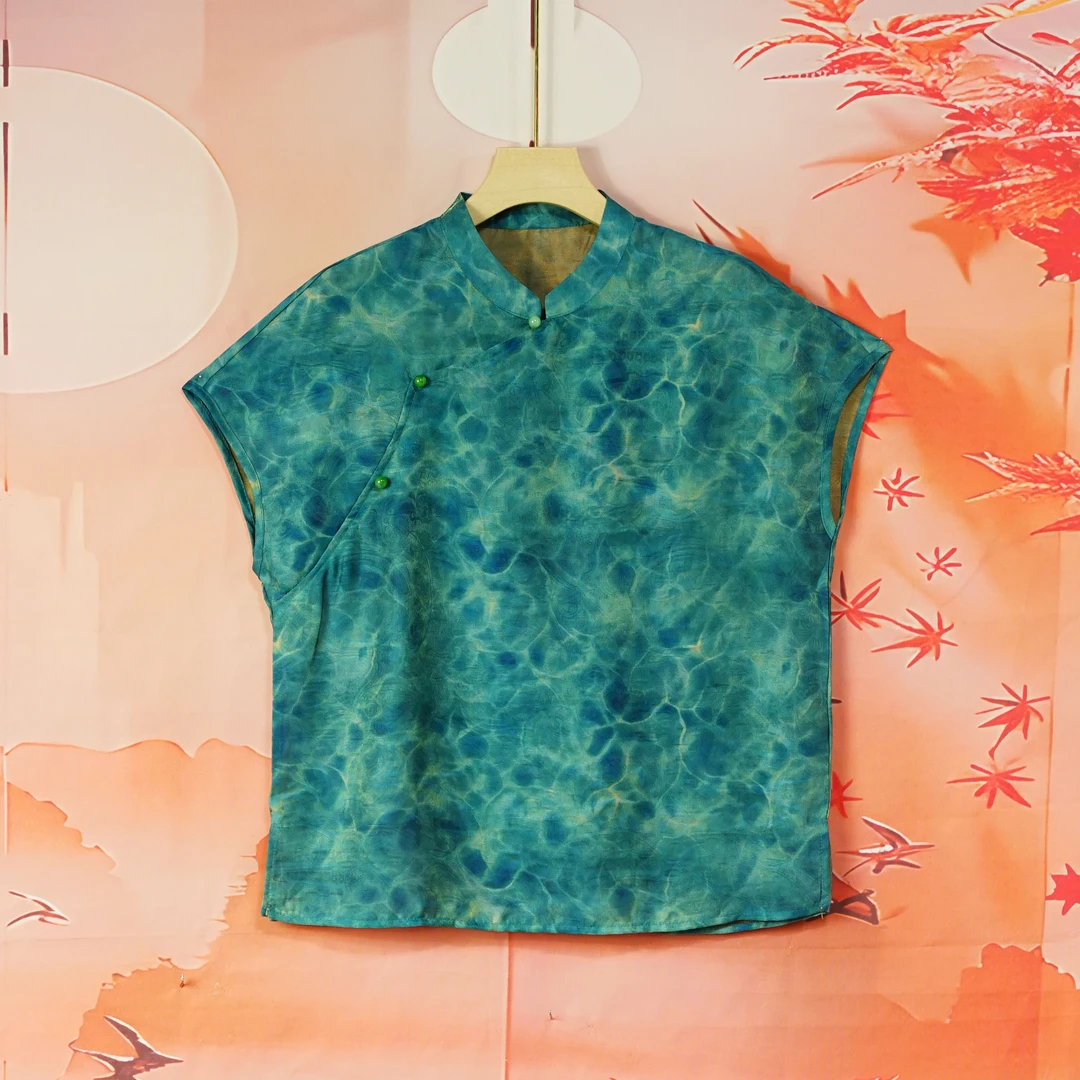 【长乐绸苑】春夏新款双面双穿新中式时尚气质小衫（C275）