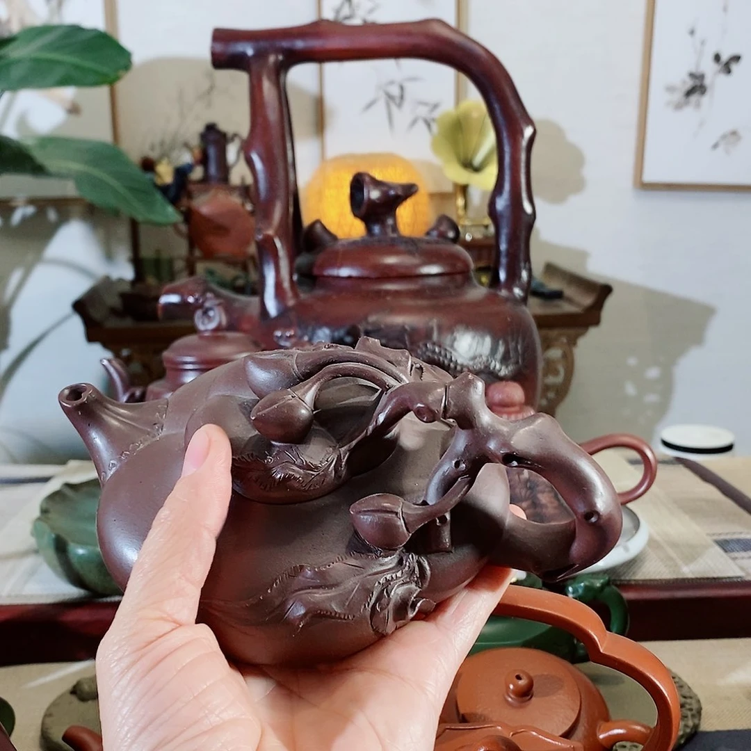 紫砂茶壶宜兴紫砂壶甩