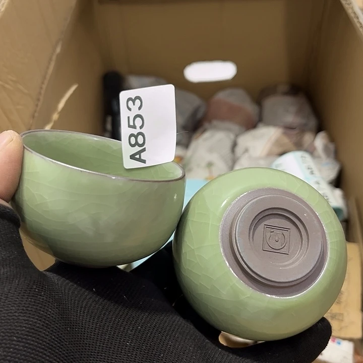 瓷片茶摆件工艺品摆件666