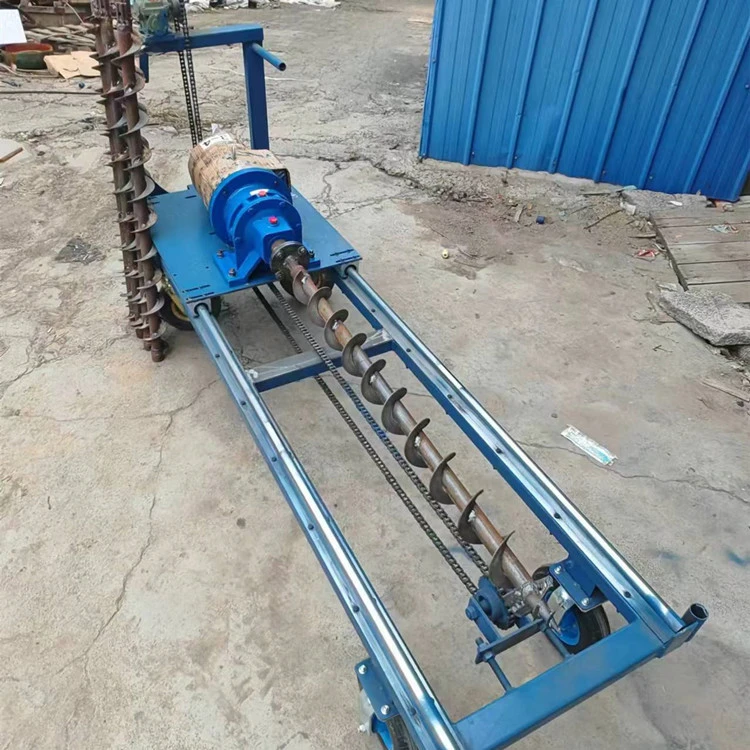 边护坡加固螺旋打洞机地下穿管横向钻孔机过路水平引孔手持打坑机