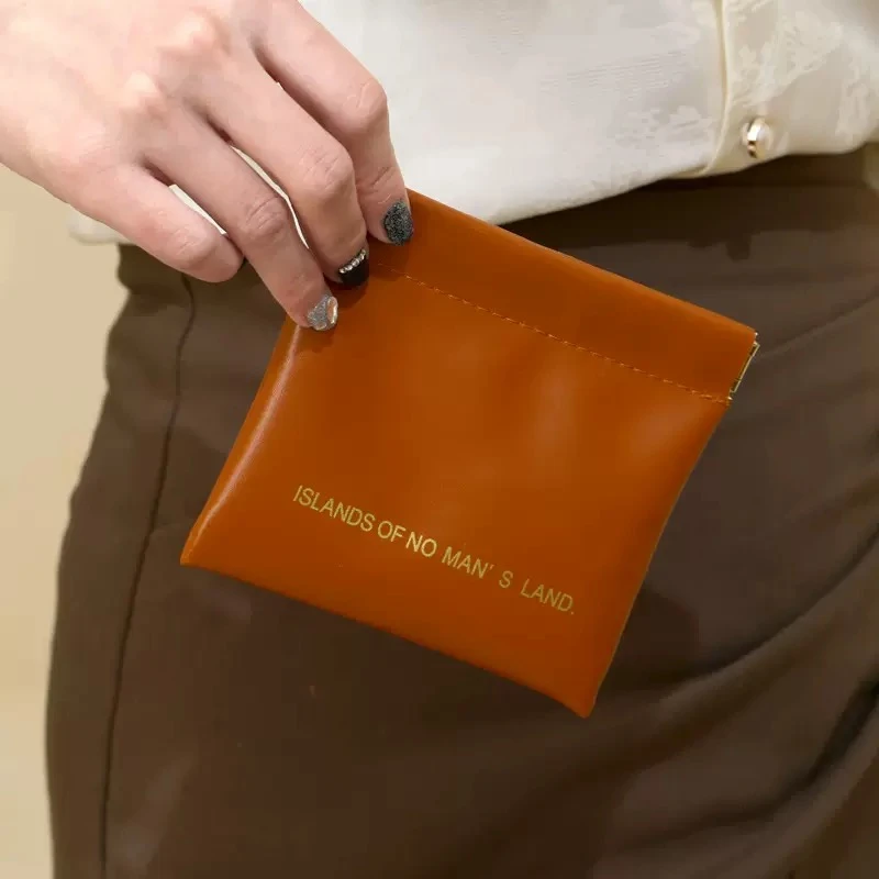 【万姐高定】零钱卡包自动闭合弹片便携口红数据线收纳夹袋首饰包