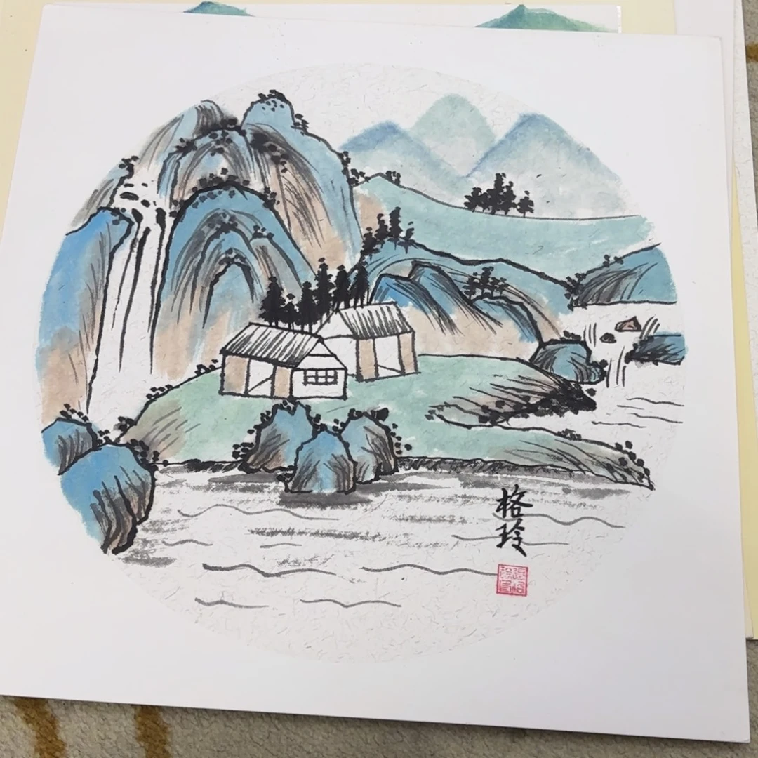 国画38-38卡纸作品艺