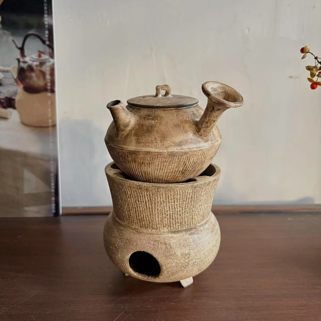 小喜宅 沙丘侧把炉壶套装(浅)容量约260ml