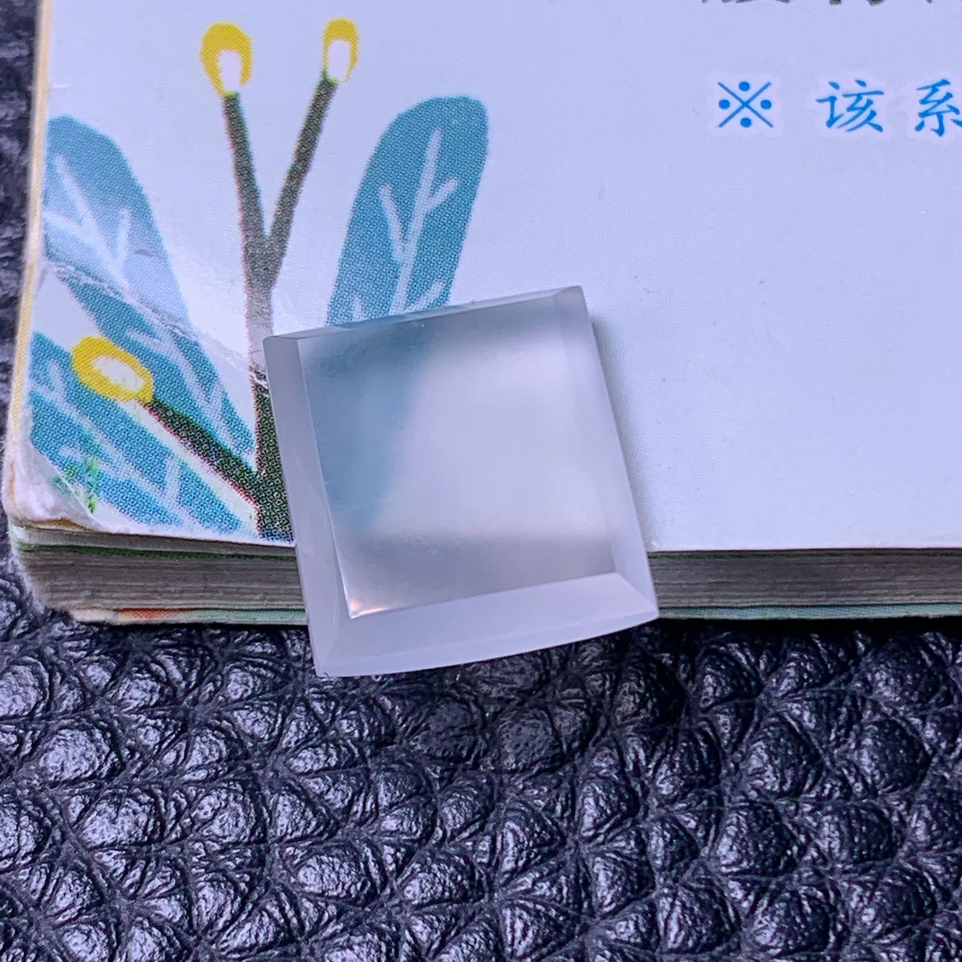 天然缅甸a货翡翠玻璃种方块方牌玉界面裸石镶嵌件12/11/3.5