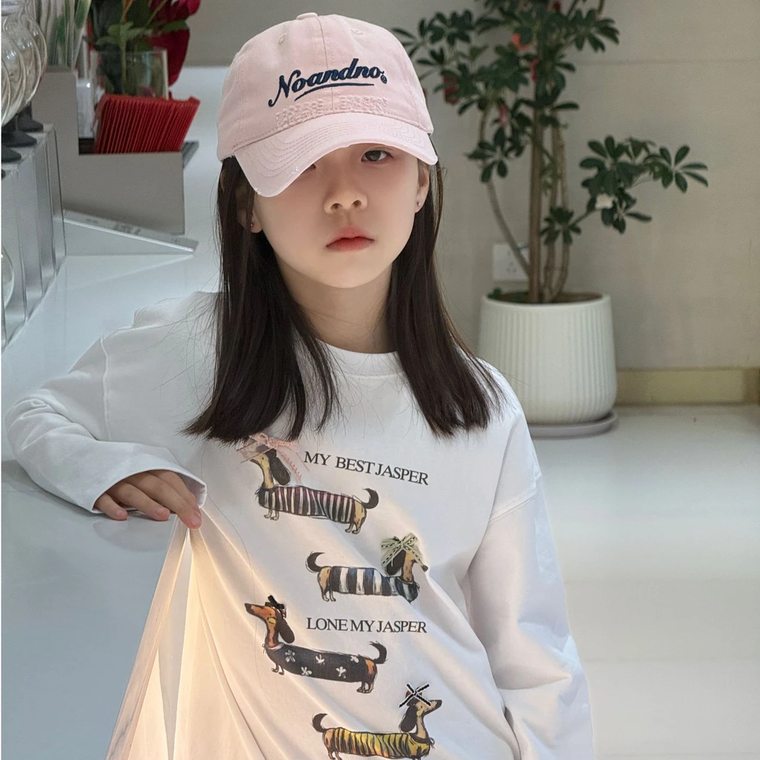 KIKIAND儿童T恤2025春季新款男女童春装中大童亲子上衣--Y99005