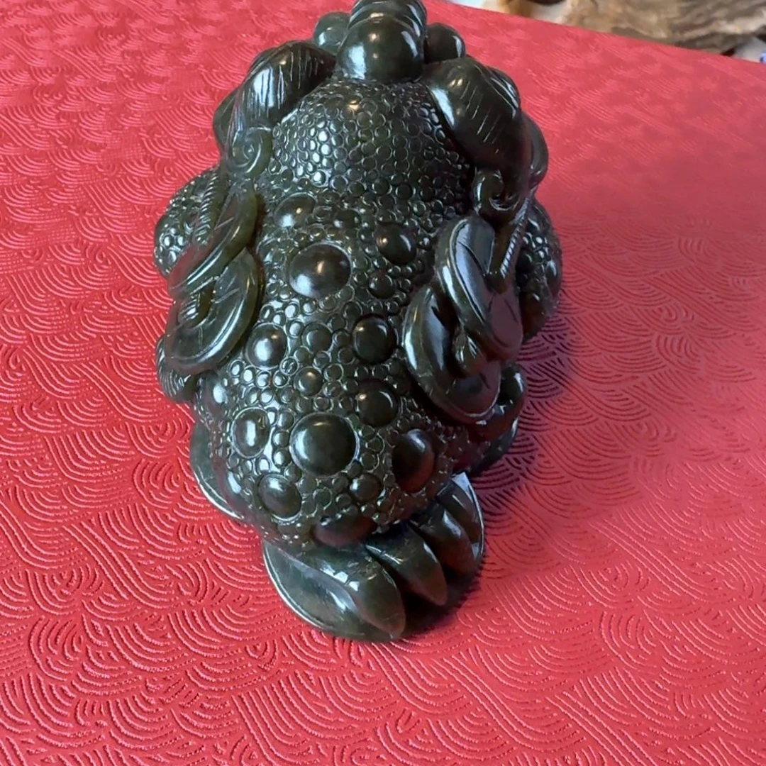 哆***梦和田玉（青玉）未镶嵌摆件