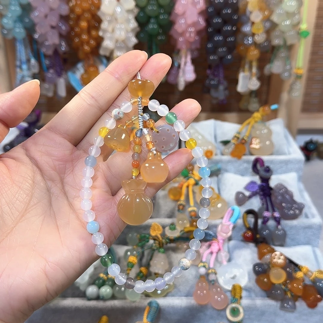 玛瑙/玉髓手机挂件未镶嵌
