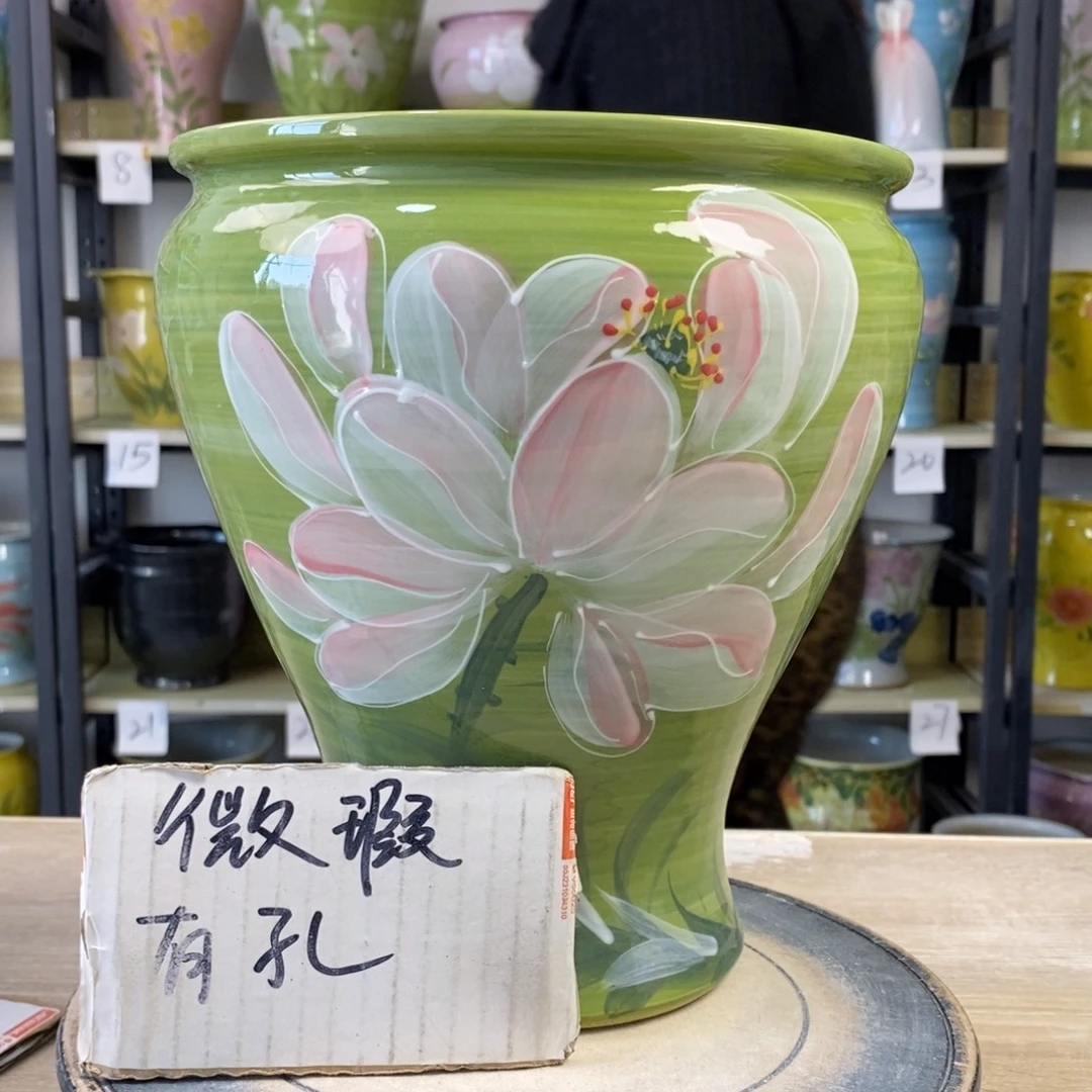 景德镇手工手绘陶瓷花盆