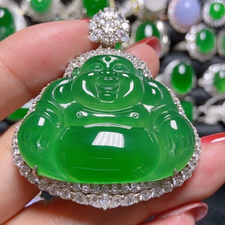 颈饰银S925镶嵌翡翠翡翠