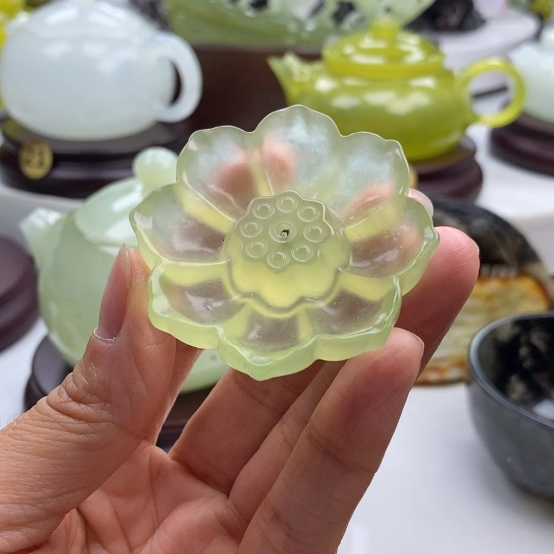 岫玉未镶嵌四大名玉香插