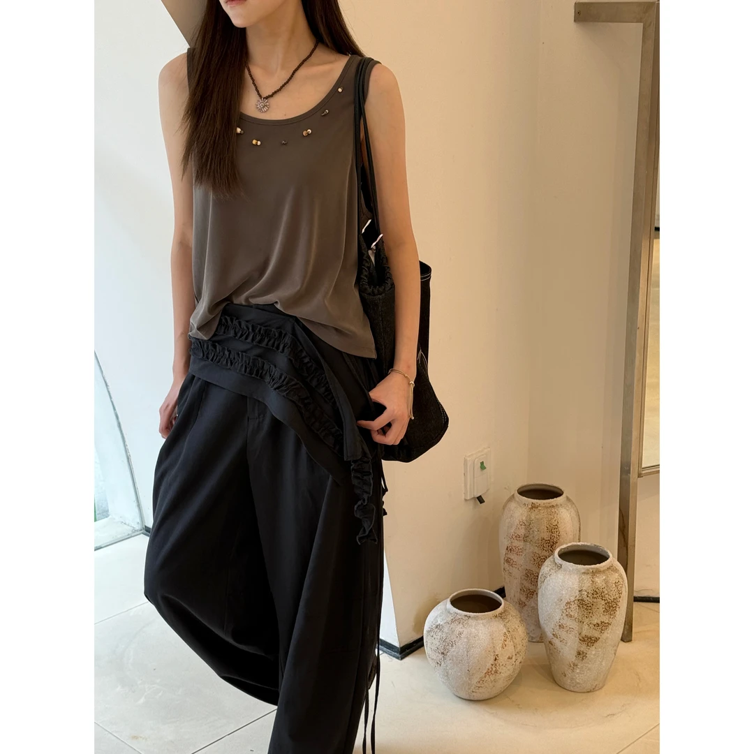 【茉舍】VenaLabel 新款百搭分割气球裤阔腿裤 VL25LSPA13-1080