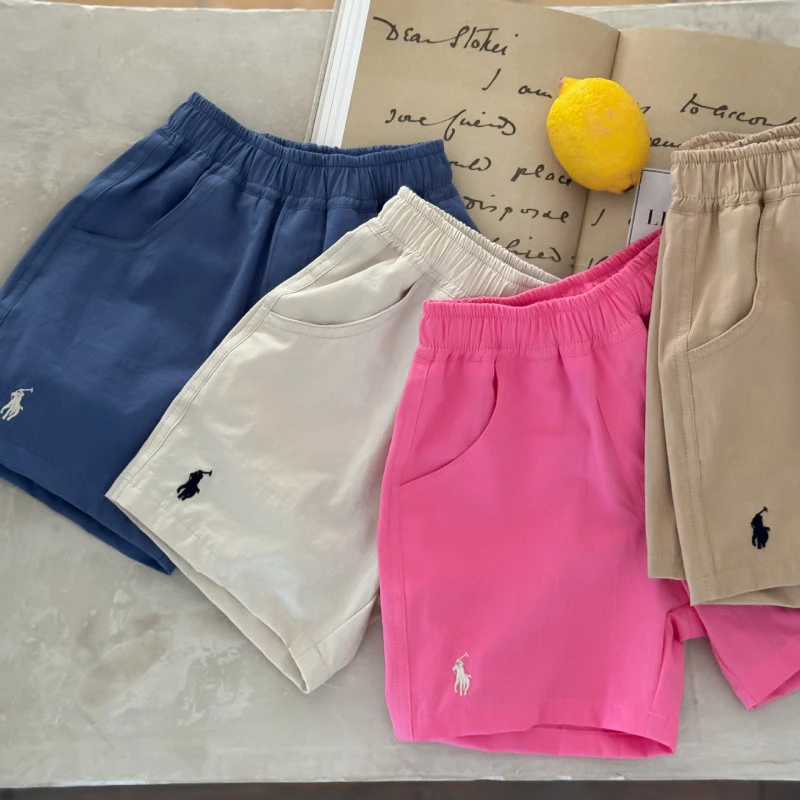 儿童短裤夏款2025夏季童裤男女童休闲裤纯色弹力棉布裤湖织里童装