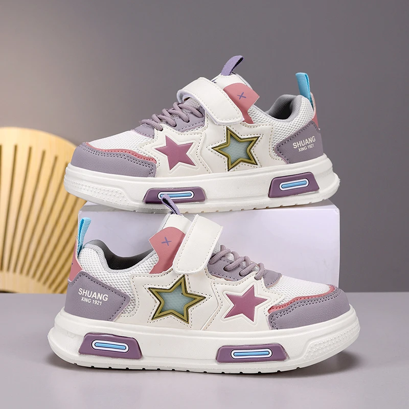 女童运动鞋2025春季新款儿童板鞋时尚百搭中大童休闲鞋学生小白鞋