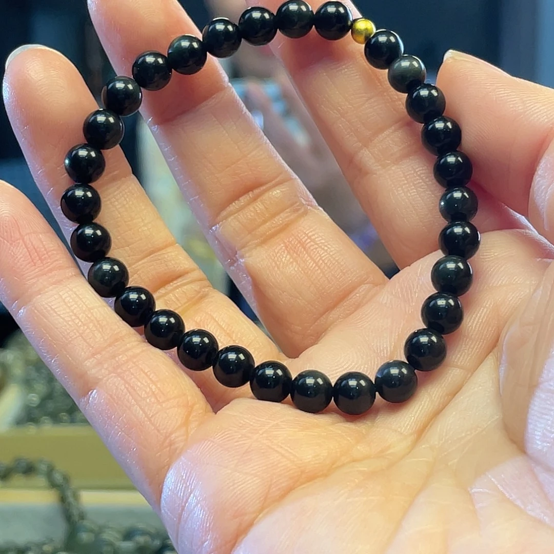 未镶嵌水晶手链黑曜石