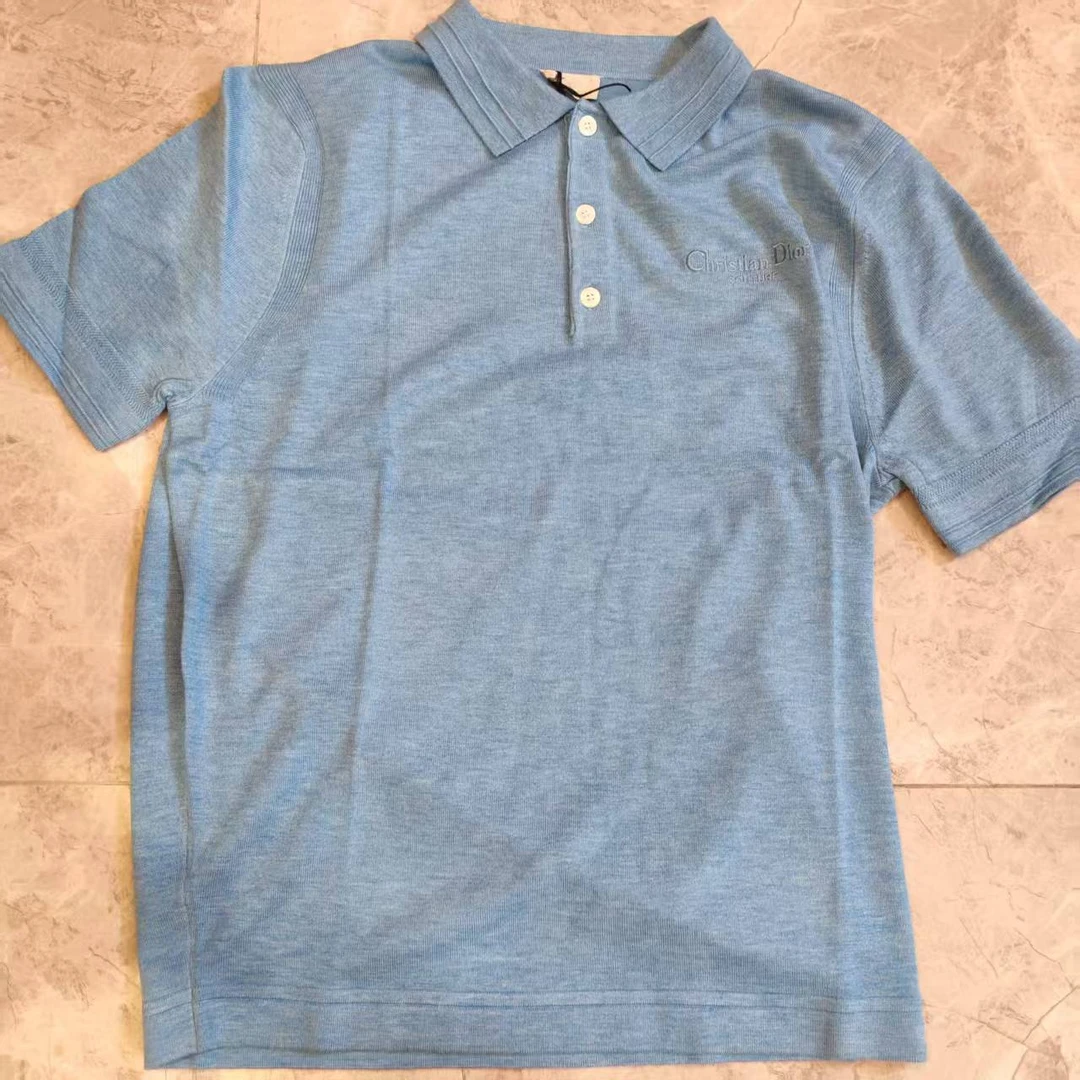 99新 DIOR/迪奥 经典天蓝polo衫 253
