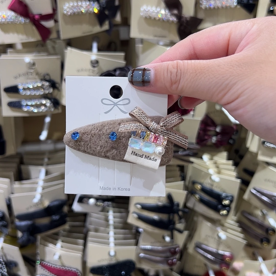 布艺非金属蝴蝶结钻拜拜夹