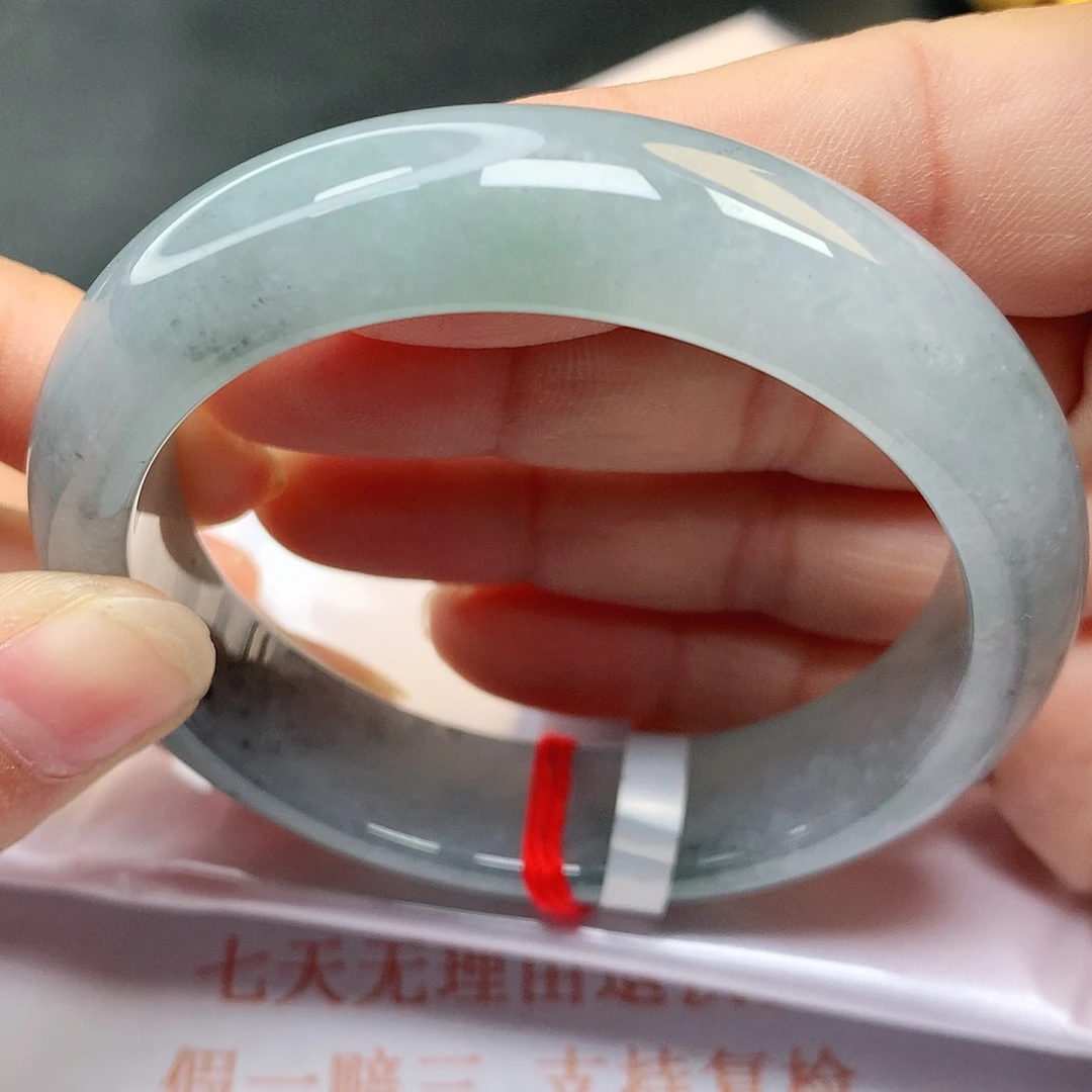 未镶嵌手镯翡翠天然A货翡翠乌鸡蓝胶533号