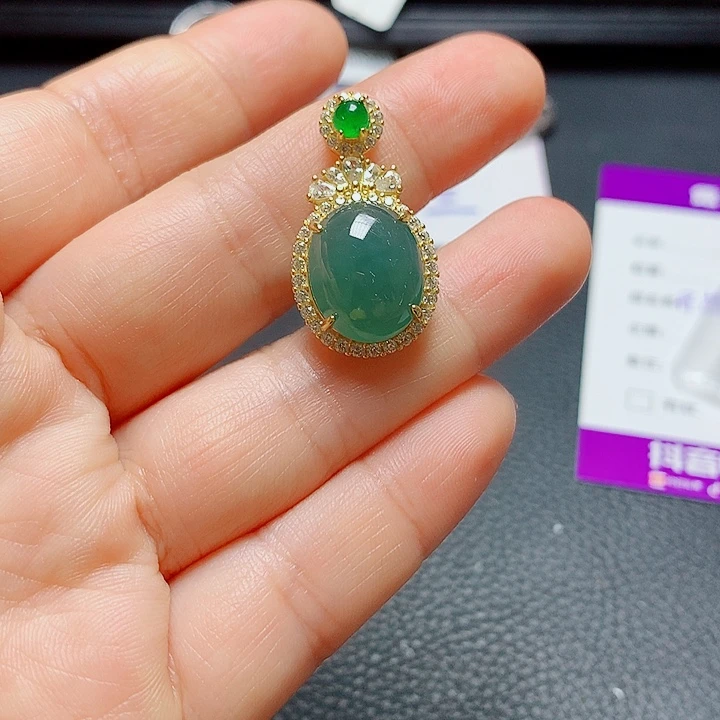 银S925镶嵌戒指翡翠