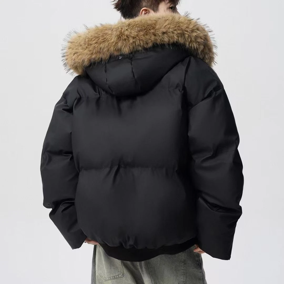 F 800-999 男士羽绒服帅气带毛领