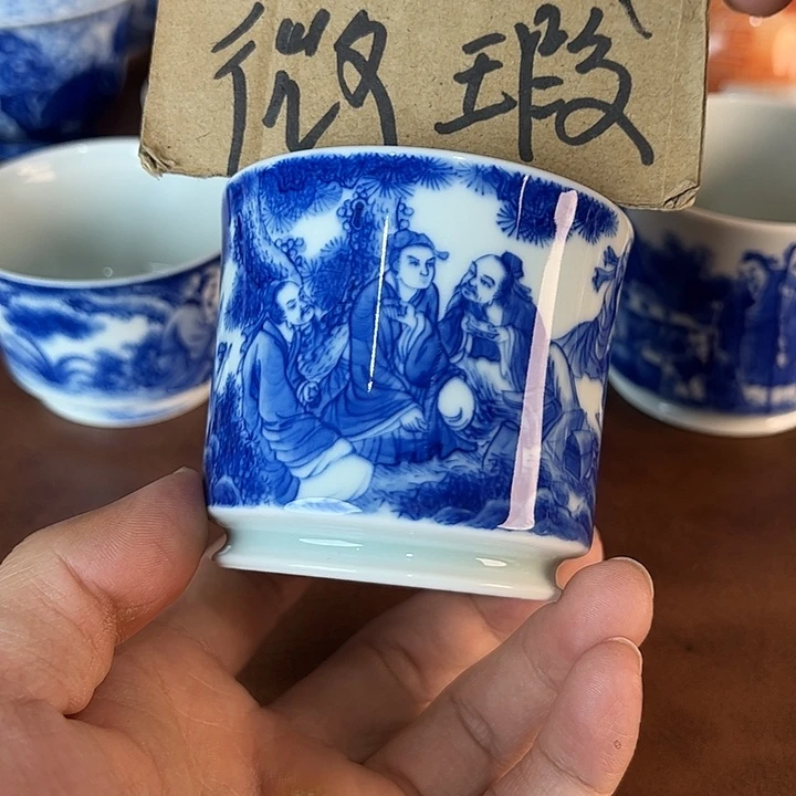 遇***玉瓷片景德镇全手工手绘陶瓷