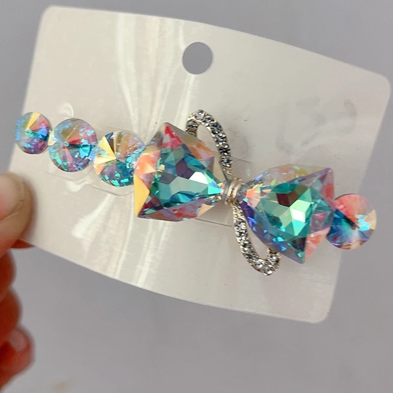 新款6公水滴气质蝴蝶结两片夹刘海夹半夹035