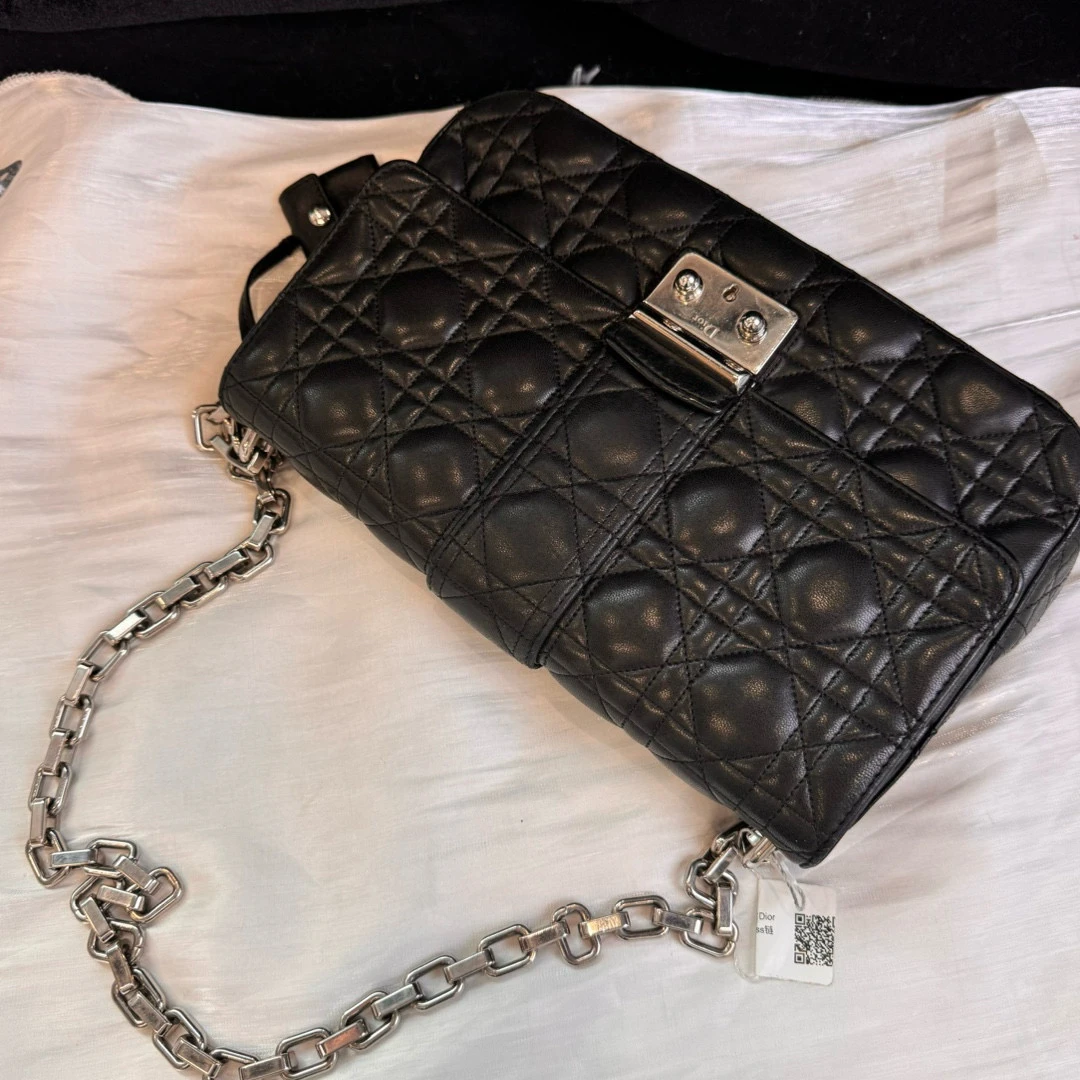 95新 DIOR/迪奥 dior黑色miss链条单肩斜挎包