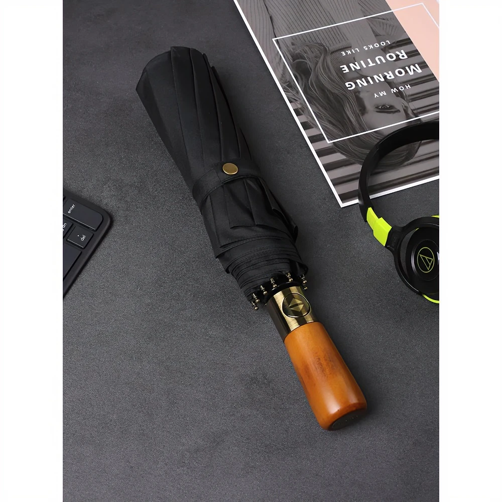 日系十骨双层114超大抗风结实加固折叠自动伞暴雨专用雨伞学生