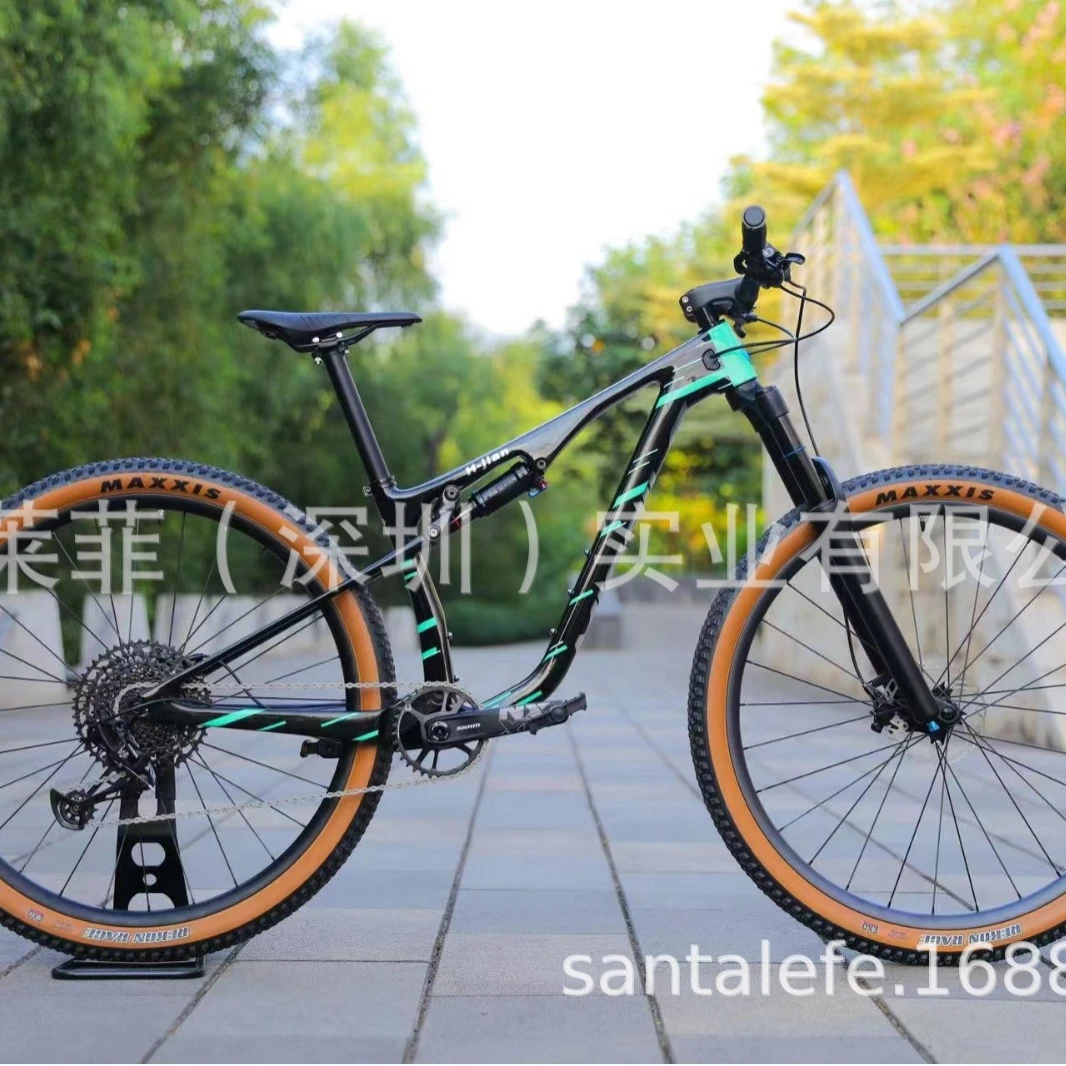 碳纤维山地自行车 山地越野自行车软尾车架运动男女