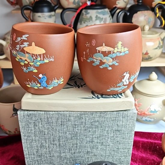 建水紫陶复烧主人杯112号
