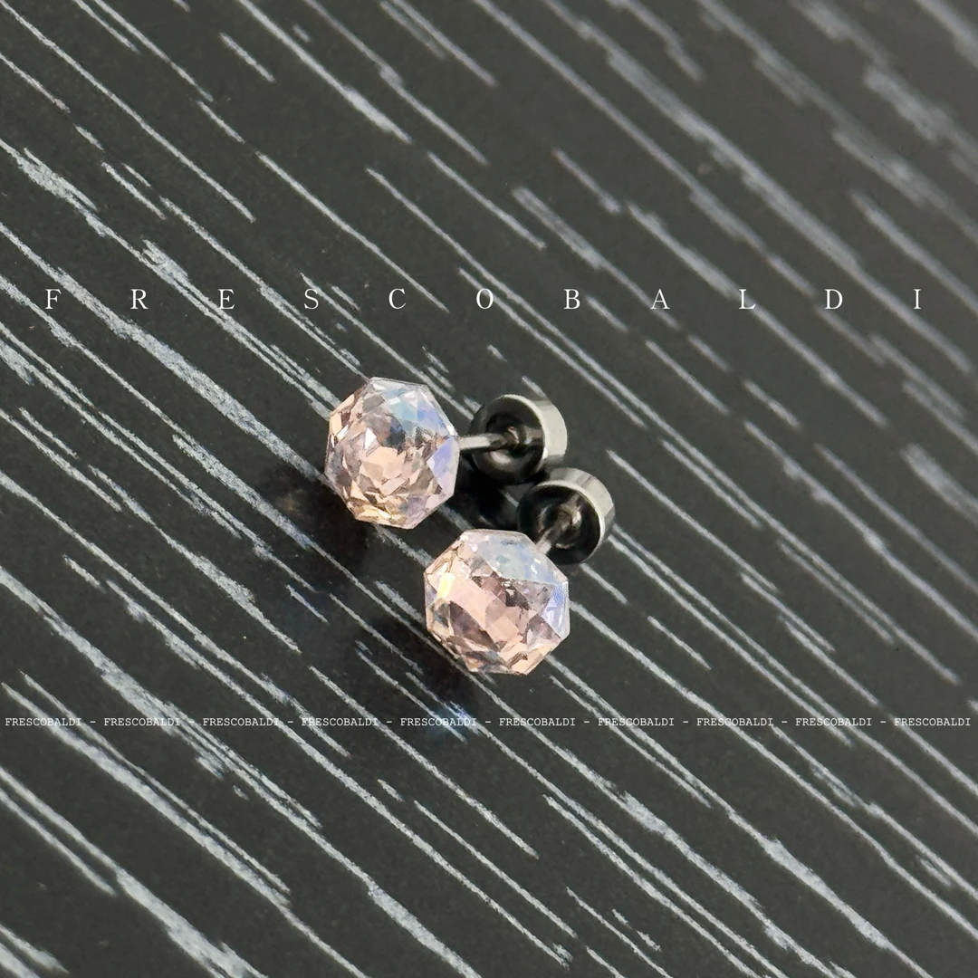 饰品专场-八边玫瑰耳钉东洲水晶美甲饰品美甲钻饰美甲饰品6*6mm