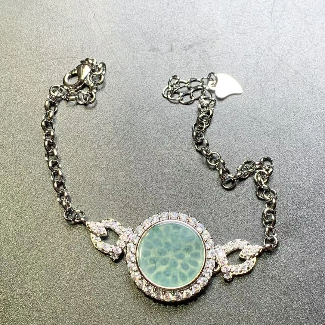 【现场收货】天然翡翠无事牌手链    2999/49