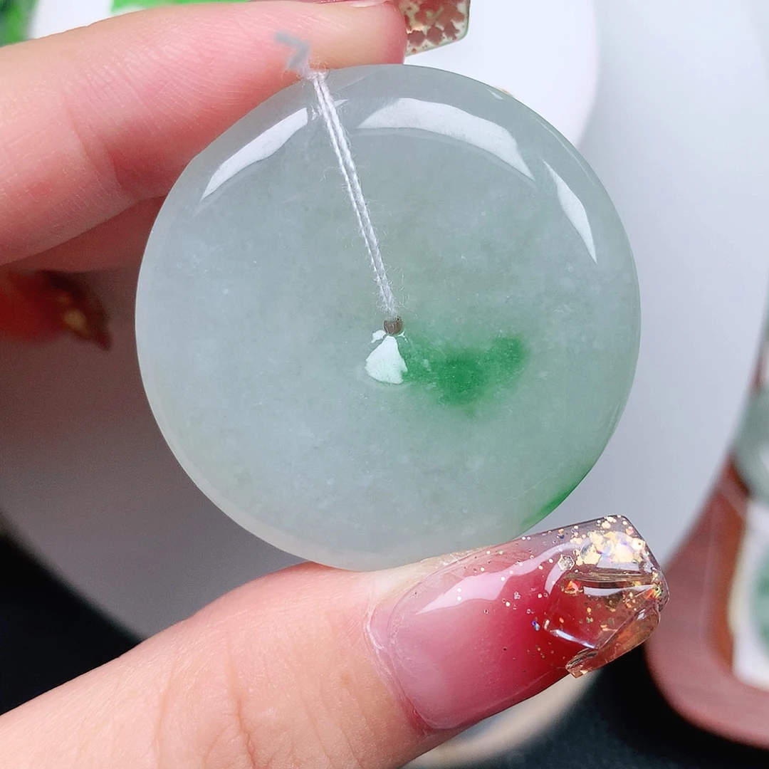 翡翠未镶嵌颈饰平安38-6