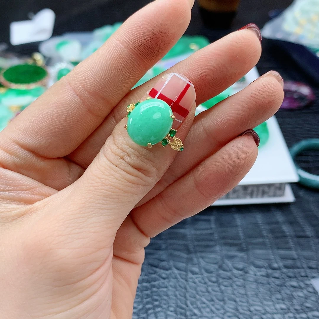 【闪购商品】翡翠戒指银S925镶嵌，