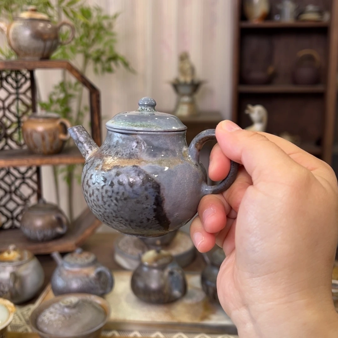 17中白壶精品柴烧