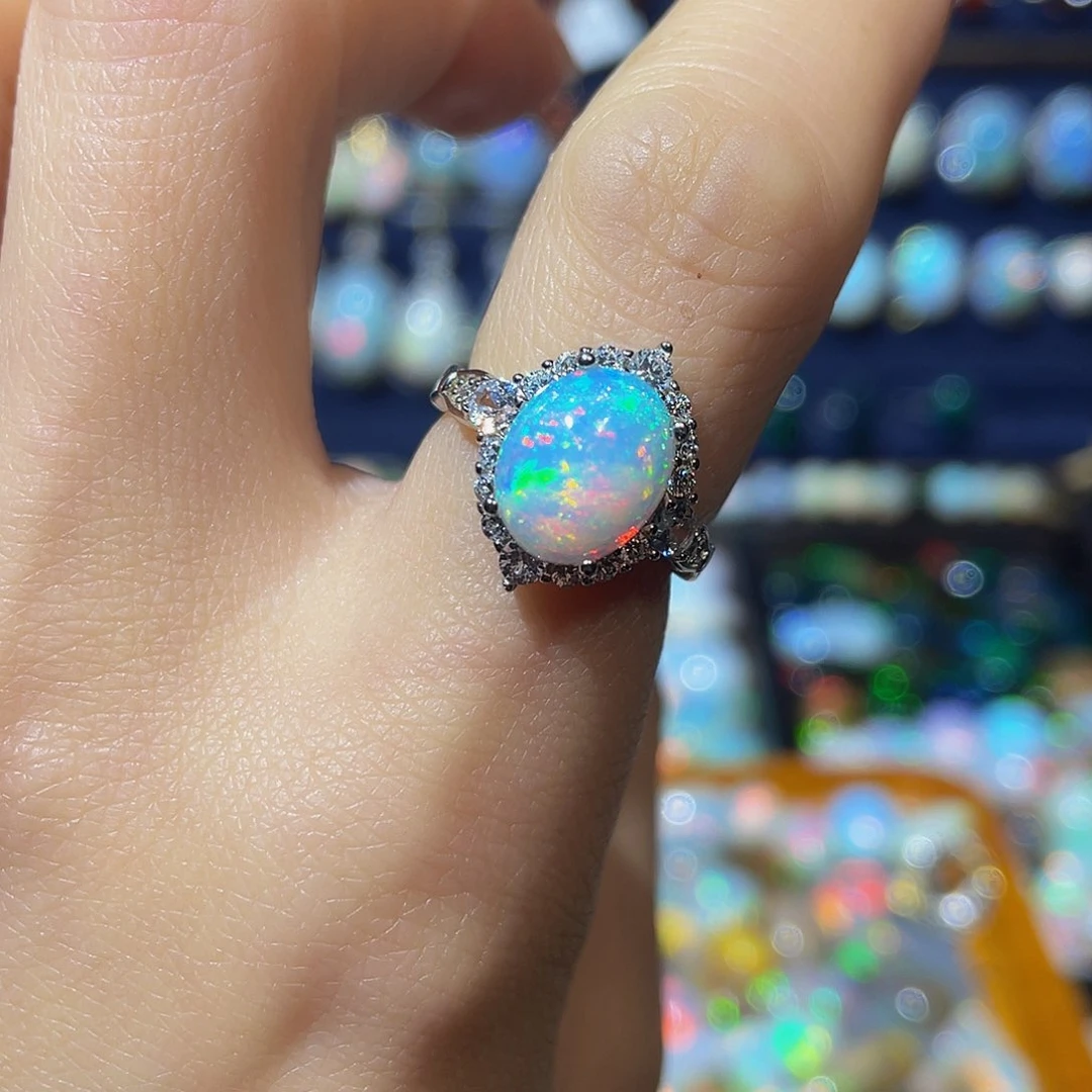 欧泊欧泊戒指银S925镶嵌