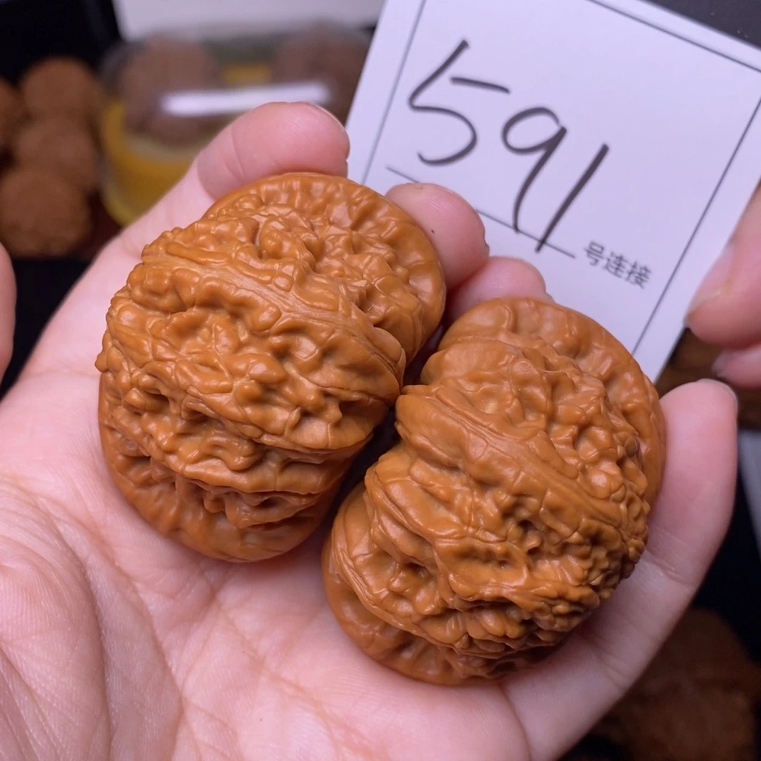 把件文玩核桃591闷尖白狮子头4.6