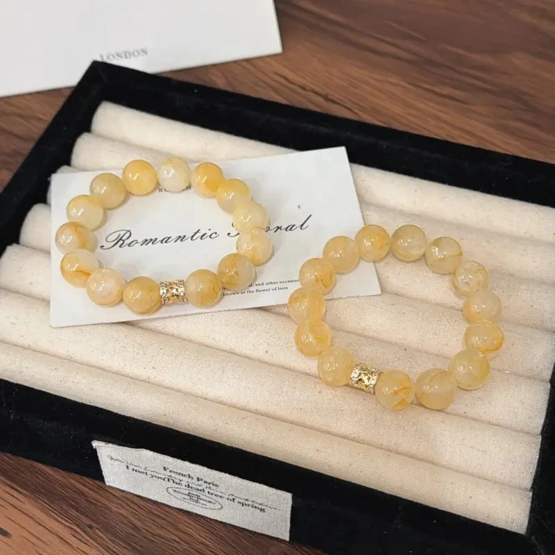 X2891黄胶花手链高端轻奢手串多样性发一