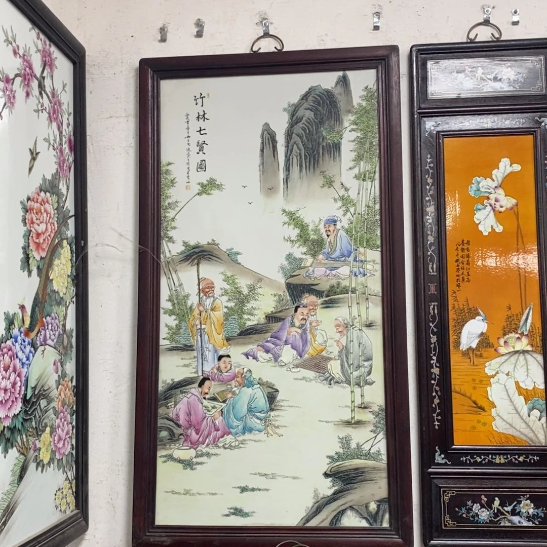 瓷片120*66 景德镇瓷板画柴窑烧制