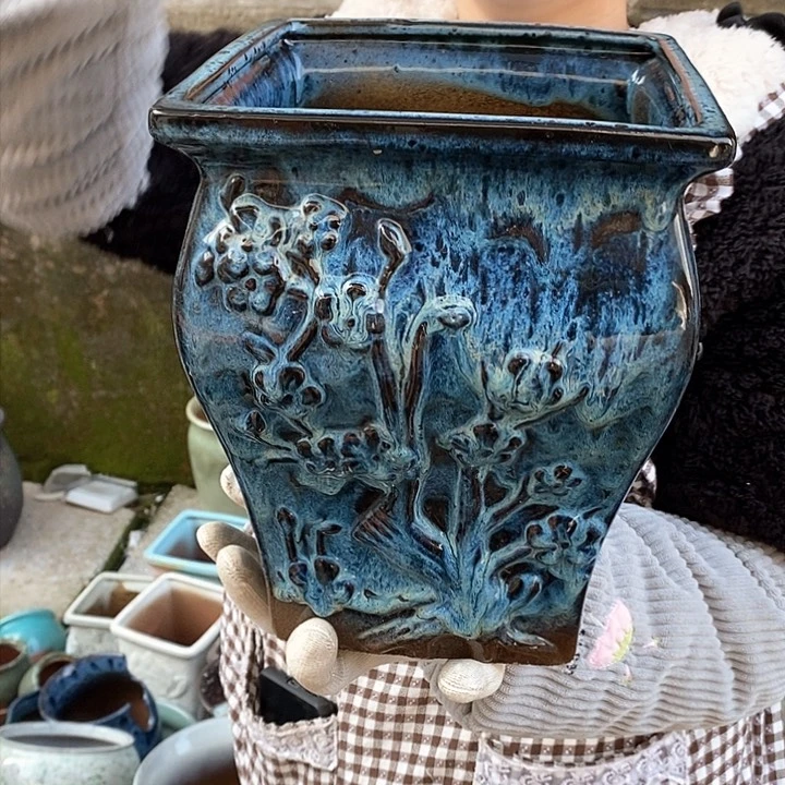 紫砂花盆正品口20高24