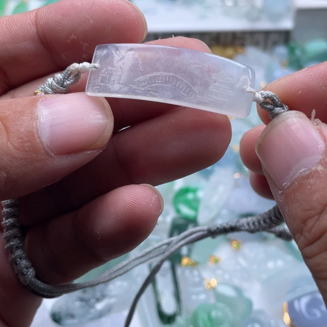 翡翠未镶嵌颈饰翡翠手牌