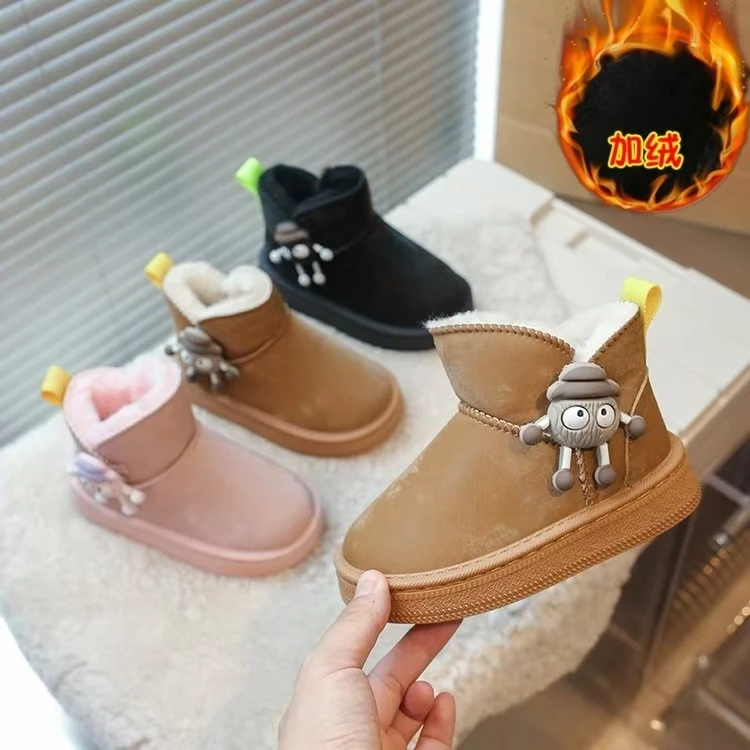 儿童卡通雪地靴2024冬季新款加绒加厚保暖软底小短靴 CF A-5 A-7