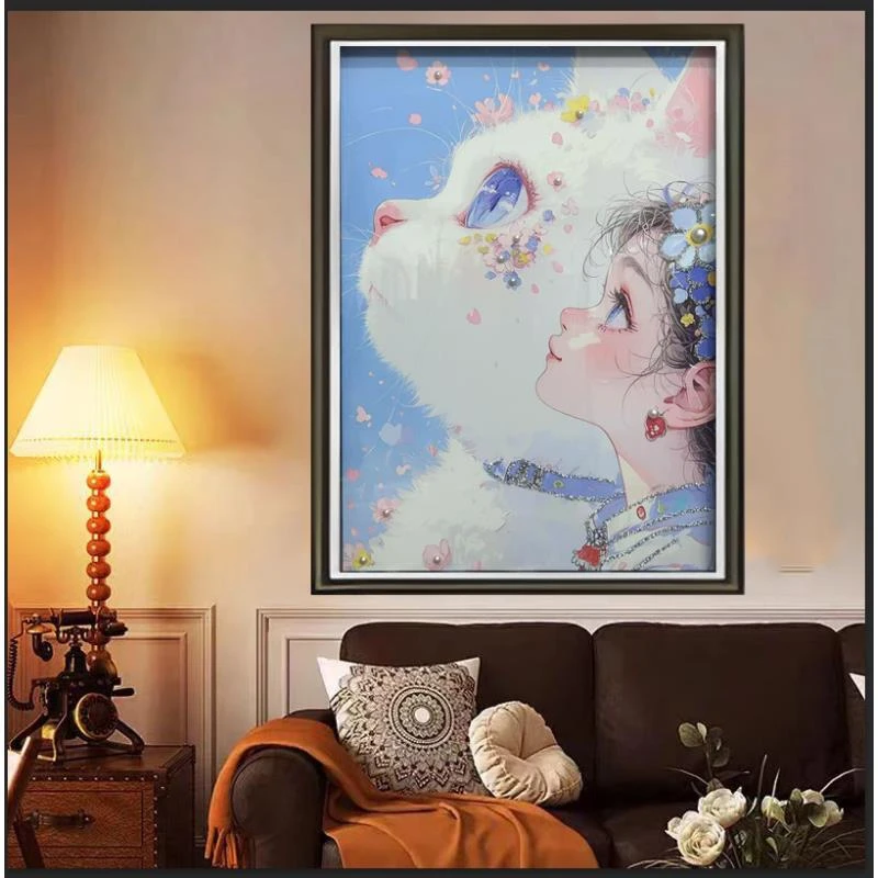 Q230小女孩入户玄关餐厅装饰画走廊过道挂画卧室床头画