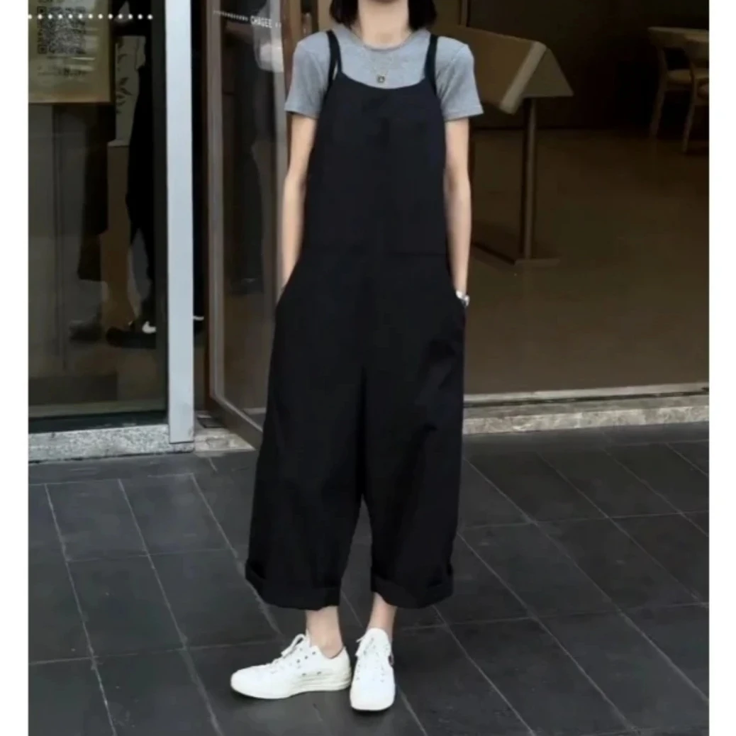 时尚百搭休闲潮流精品上衣T恤背带裤打底