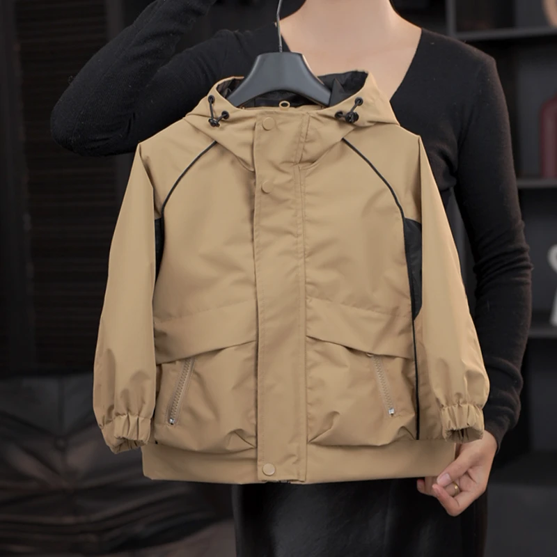2025*春秋新款时尚休闲运动洋气学生冲锋衣外套户外F潮流