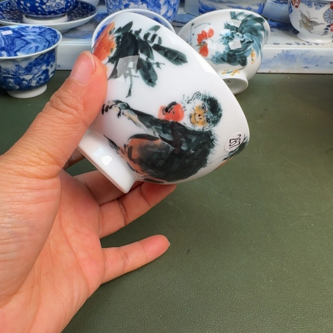 瓷景德镇纯手绘茶具圆圆267