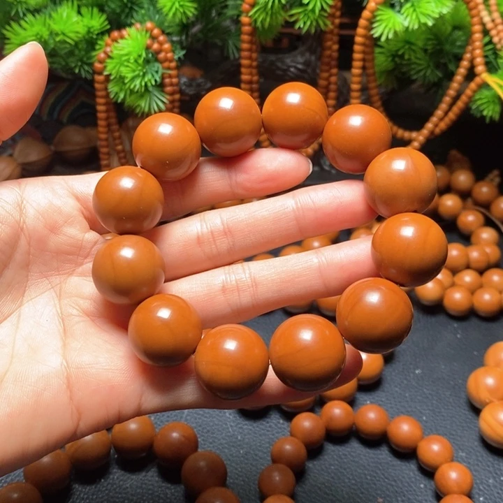 橄榄核手串2.0尺寸红料