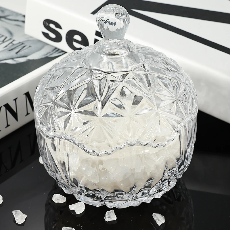 纯天然水晶消磁套装（消磁碗+天然白水晶消磁石400g）